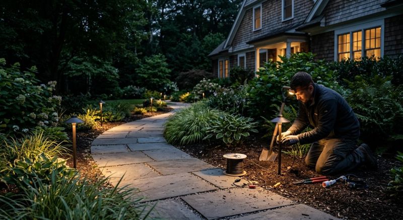Garden Lighting Installation in Kansas City, MO